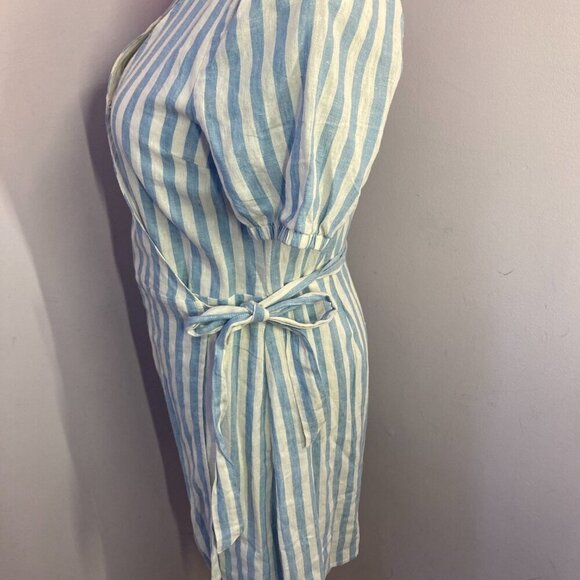 Everly Linen Blend Wrap Dress, NWT, Size M - Picture 7 of 12
